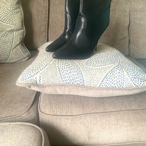 Chrome black Stiletto ankle boots